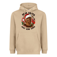 Mushroom dear santa just send cows Heavyweight Hoodie - CowGirlArtShop