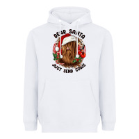 White dear santa just send cows Heavyweight Hoodie - CowGirlArtShop