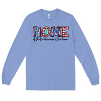 Colony Blue home of the because of the brave Long Sleeve Tee - JahusDesignShop
