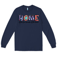 Navy home of the because of the brave Long Sleeve Tee - JahusDesignShop