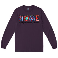 Plum home of the because of the brave Long Sleeve Tee - JahusDesignShop