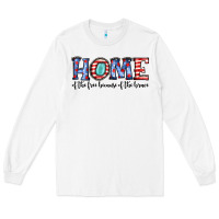 White home of the because of the brave Long Sleeve Tee - JahusDesignShop