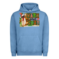 Pigment Pebble Blue Warm And Cozy Penguin Urban Hoodie - FaDigitalArtStudio