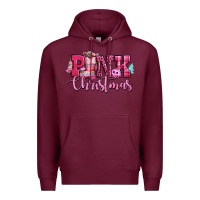 Burgundy pink christmas Premium Hoodie - CowGirlArtShop