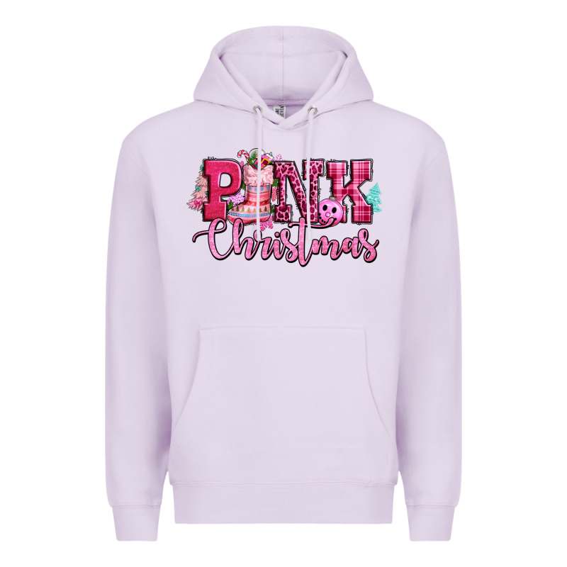Pink Christmas Premium Hoodie by CowGirlArtShop | Teevron