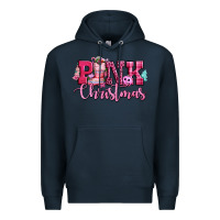 Navy pink christmas Premium Hoodie - CowGirlArtShop