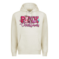 Oatmeal Heather pink christmas Premium Hoodie - CowGirlArtShop
