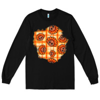 Black Thanksgiving Turkey With Tartan Patch Long Sleeve Tee - BundleAndBundleShop