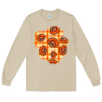 Mushroom Thanksgiving Turkey With Tartan Patch Long Sleeve Tee - BundleAndBundleShop