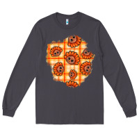 Smoke Thanksgiving Turkey With Tartan Patch Long Sleeve Tee - BundleAndBundleShop
