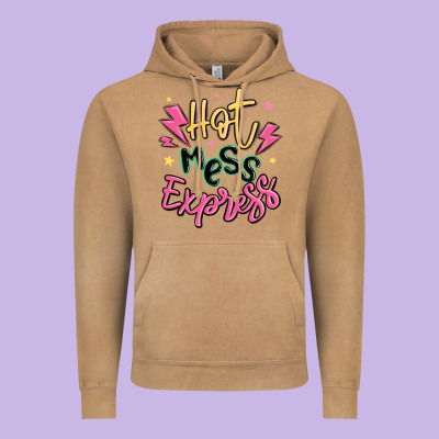 Hot Mess Express Vintage Hoodie Designed By Maliassmallbusiness