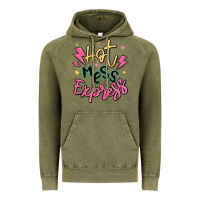 Vintage Olive hot mess express Vintage Hoodie - MaliasSmallBusiness
