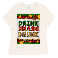 Bone Christmas Drink Drank Drunk Ladies Tee - Artiststas