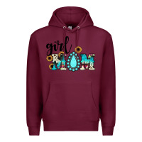 Burgundy girl mom Premium Hoodie - JahusDesignShop