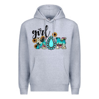 Heather Grey girl mom Premium Hoodie - JahusDesignShop