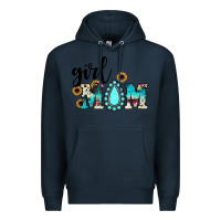 Navy girl mom Premium Hoodie - JahusDesignShop