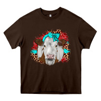 Chocolate Brown ribbon simmental leopard Heavy Core Tee - JahusDesignShop