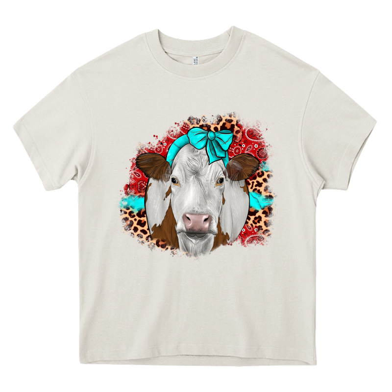 Ribbon Simmental Leopard Heavy Core Tee by JahusDesignShop | Teevron