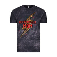 Cloud Black homeschool mom lightning bolt Vintage Tee - MaliasSmallBusiness