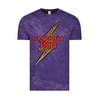 Cloud Purple homeschool mom lightning bolt Vintage Tee - MaliasSmallBusiness