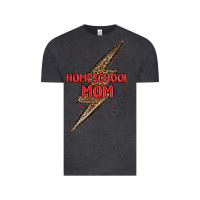 Vintage Black homeschool mom lightning bolt Vintage Tee - MaliasSmallBusiness
