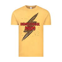 Vintage Mustard homeschool mom lightning bolt Vintage Tee - MaliasSmallBusiness