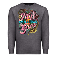 Charcoal Heather Just a small town girl Premium Sweatshirt - HowdyJamesFarm