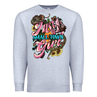 Heather Grey Just a small town girl Premium Sweatshirt - HowdyJamesFarm