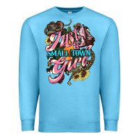 Ocean Blue Just a small town girl Premium Sweatshirt - HowdyJamesFarm