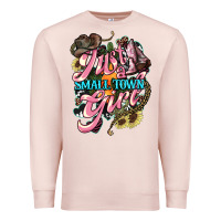 Pale Pink Just a small town girl Premium Sweatshirt - HowdyJamesFarm