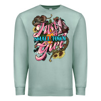 Seafoam Just a small town girl Premium Sweatshirt - HowdyJamesFarm