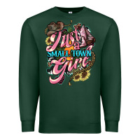 Sports Green Just a small town girl Premium Sweatshirt - HowdyJamesFarm
