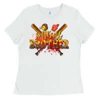 White softball brother Ladies Tee - AdoDesignShop