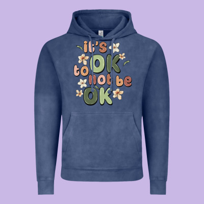 It's Ok To Not Be Ok Vintage Hoodie Designed By Maliassmallbusiness