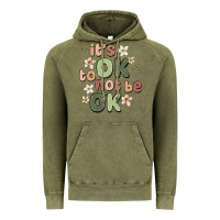 Vintage Olive it's ok to not be ok Vintage Hoodie - MaliasSmallBusiness
