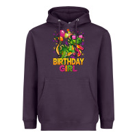 Plum 5 rd birthday girl t rex pink Heavyweight Hoodie - CowGirlArtShop