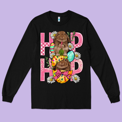 Hip Hop Easter Long Sleeve Tee Designed By Bundleandbundleshop