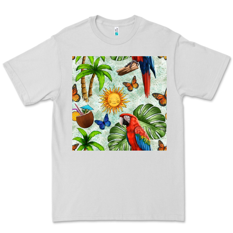 Parrot In The Sun Seamless Pattern Premium Tee by BundleAndBundleShop | Teevron