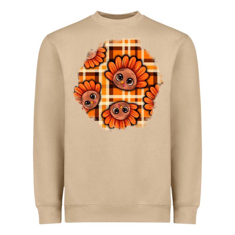 Thanksgiving Turkey With Tartan Patch Heavyweight Sweatshirt by BundleAndBundleShop | Teevron