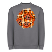 Storm Thanksgiving Turkey With Tartan Patch Heavyweight Sweatshirt - BundleAndBundleShop