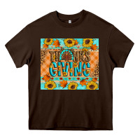 Chocolate Brown Thanksgiving Turkey Heavy Core Tee - Artiststas