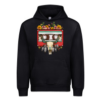 Black bull skull sunflower floral cassette Urban Hoodie - FaDigitalArtStudio