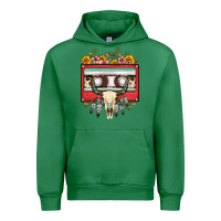 Emerald bull skull sunflower floral cassette Urban Hoodie - FaDigitalArtStudio