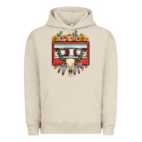 Pigment French Oak bull skull sunflower floral cassette Urban Hoodie - FaDigitalArtStudio