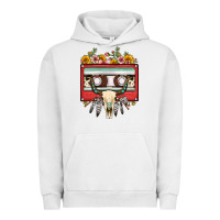 Pigment Lunar Rock bull skull sunflower floral cassette Urban Hoodie - FaDigitalArtStudio