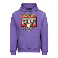 Tulip bull skull sunflower floral cassette Urban Hoodie - FaDigitalArtStudio