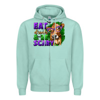 Seafoam Eat Drink and Be Scary with Halloween Zipper Hoodie - texasbilliewilder