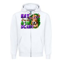 White Eat Drink and Be Scary with Halloween Zipper Hoodie - texasbilliewilder