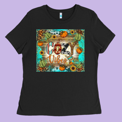 Cozy Vibes Tumbler Ladies Tee Designed By Bundleandbundleshop