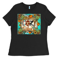 Black cozy vibes tumbler Ladies Tee - BundleAndBundleShop